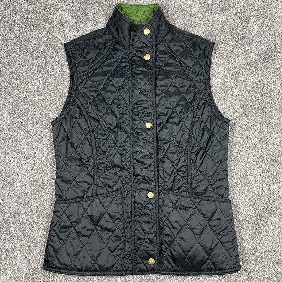 Barbour Jackets & Blazers - Barbour Summer Liddesdale Gilet Vest Womens 4 Black Diamond Quilted Insulated S